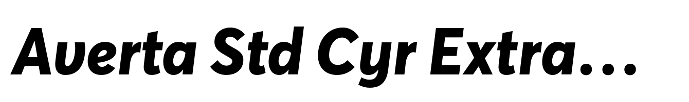 Averta Std Cyr ExtraBold Italic
